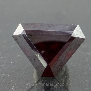 4.45ct Faceted Triangle Cut Cherry Red Cuprite (2019 Find), Mashamba West Mine, DRC