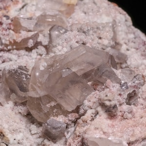 Mimetite on Cerussite, Tsumeb Mine, Namibia