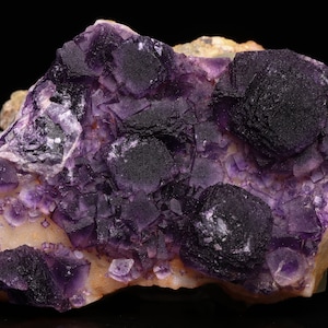 Lila fluorit på matris, Orange River-området, Karas-regionen, Namibia