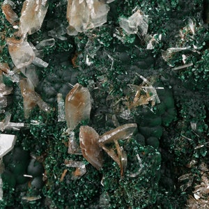 NEW PRODUCTION! Baryte on Malachite Cabinet Cluster, Shinkolobwe Mine, Katanga, DR Congo