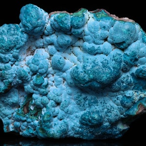 Chrysocolla over Malachite Botryoids, Katanga Copper Crescent, DRC