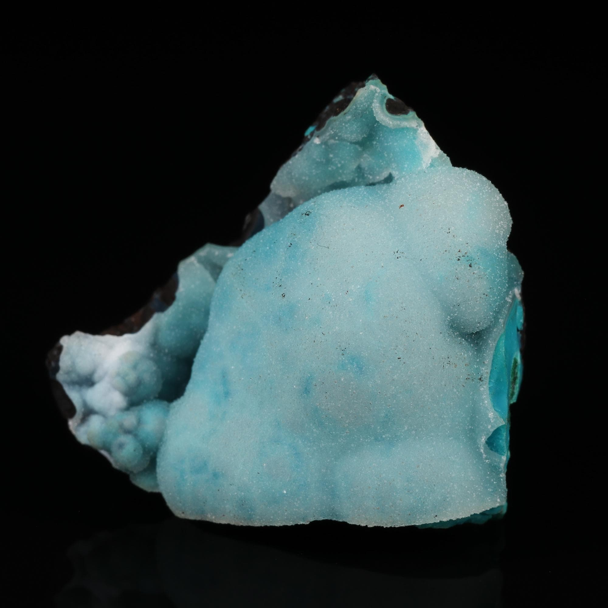 Quartz on Chrysocolla on Malachite, Skorpion Zinc Mine, Karas