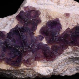Purple Fluorite on Matrix, Noordoewer, Orange River, Namibia