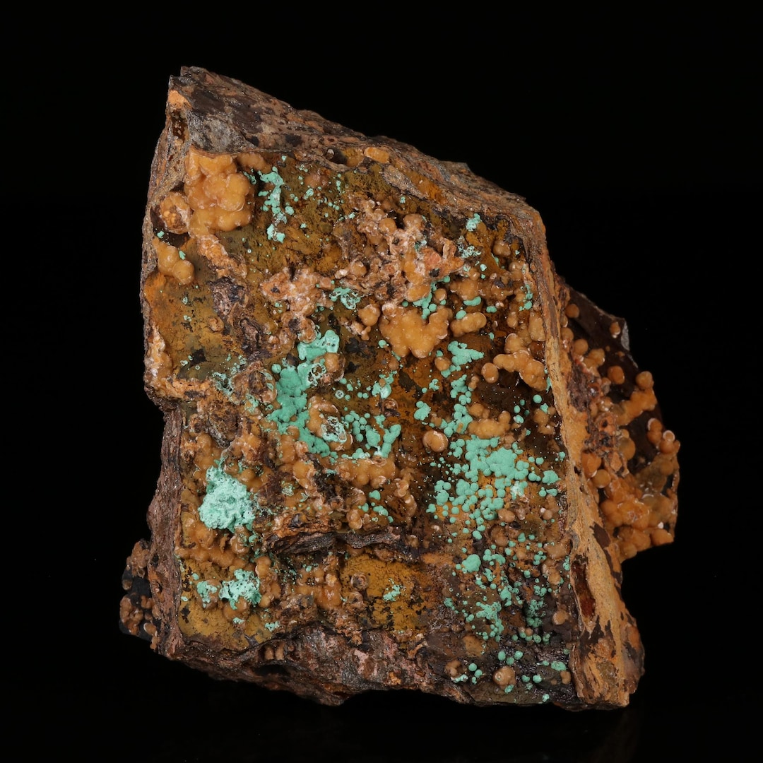 Pinah Malachite on Smithsonite With Goethite, Rosh Pinah Mine, Namibia - Etsy