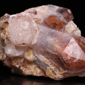Red Hematite in Quartz Cluster, Orange River Area, Karas Region, Namibia