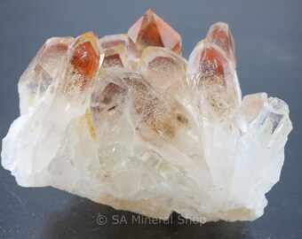 Red Hematite in Quartz Cluster, Orange River Area, Northern Cape