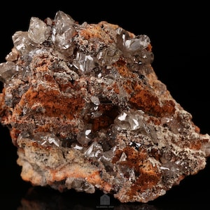 Cerussite on Quartz , Tsumeb Mine, Namibia
