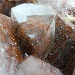 Red Hematite in Quartz Cluster , Orange River Area, Karas Region, Namibia