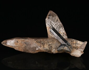 Schorl on Quartz Cluster, Erongo Mnt Region, Namibia