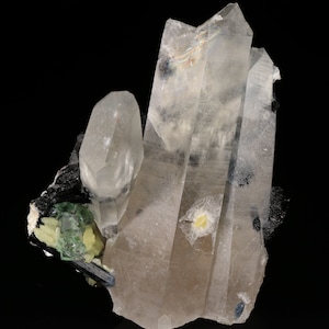 Fluorite, Muscovite, Schorl on Quartz, Erongo Mnt Region, Namibia