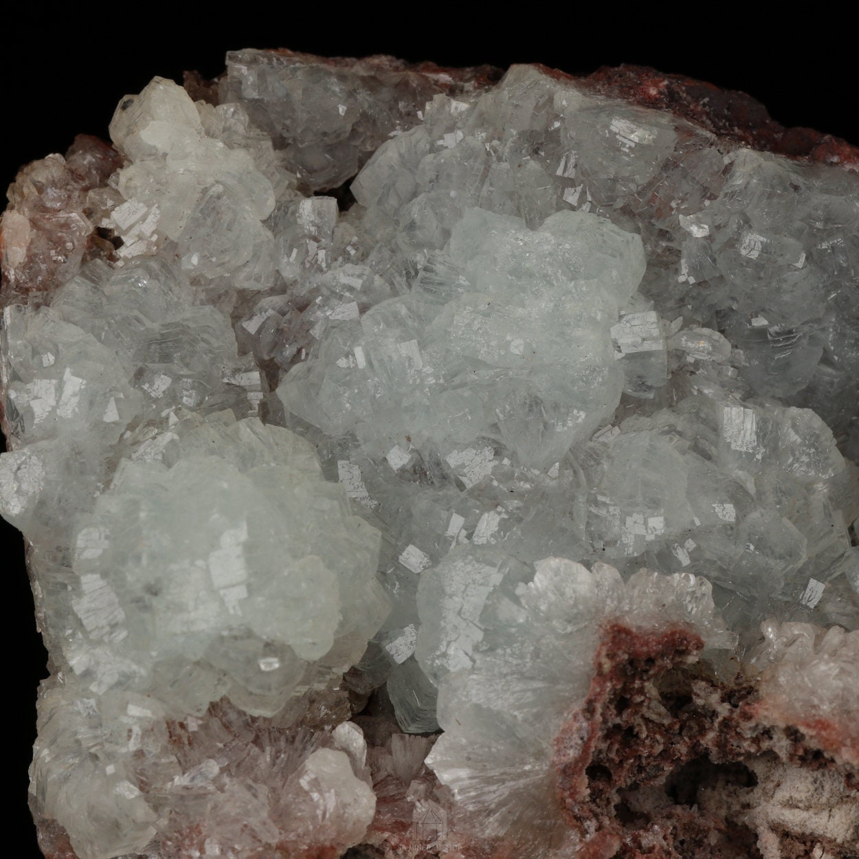 ライトブルーのヘミモルファイトクラスター、キンベディ、ミンドゥリ