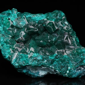 Quartz Over Dioptase Vug, Tantara Mine, Congo