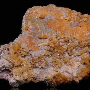 Mimetite on Matrix, Tsumeb Mine, Namibia