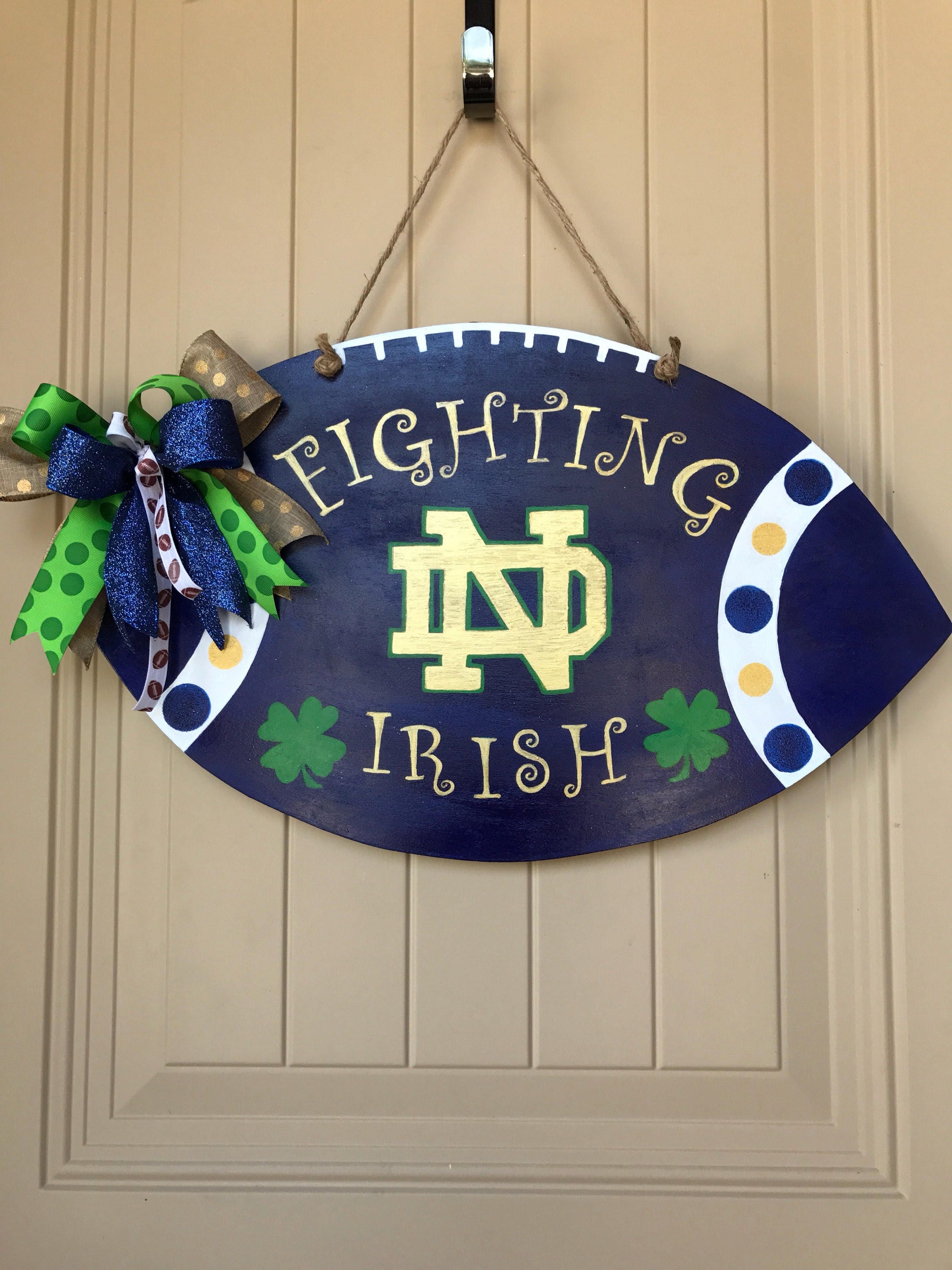Notre Dame Football wood sign/door hanger Etsy