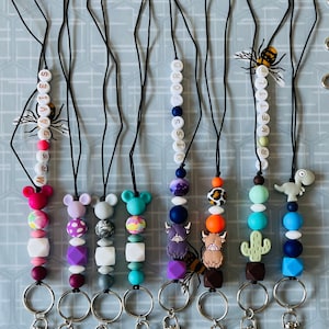 PERSONALIZED LEHRER LANYARD, Geschenk für Lehrer, Perlen Lanyard, Ausweishalter