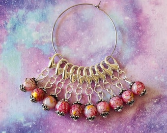 FIRE FAIRY stitch markers, keyrings for crochet & knitting