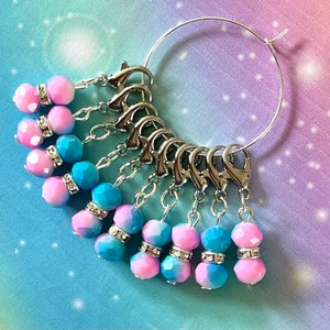 BUBBLEGUM Stitch markers, keyrings for crochet & knitting