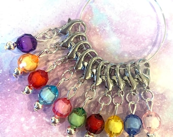 FAIRY LANTERNS stitch markers - Stitch markers/keyrings for crochet & knitting