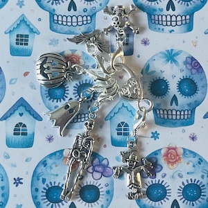 GRAVEYARD GHOULS -  charm stitch markers - Set of 6 - Stitch markers for crochet and knitting