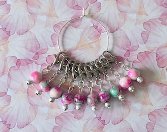 WILD ORCHIDS stitch markers - Stitch markers/progress markers/notions for crochet & knitting