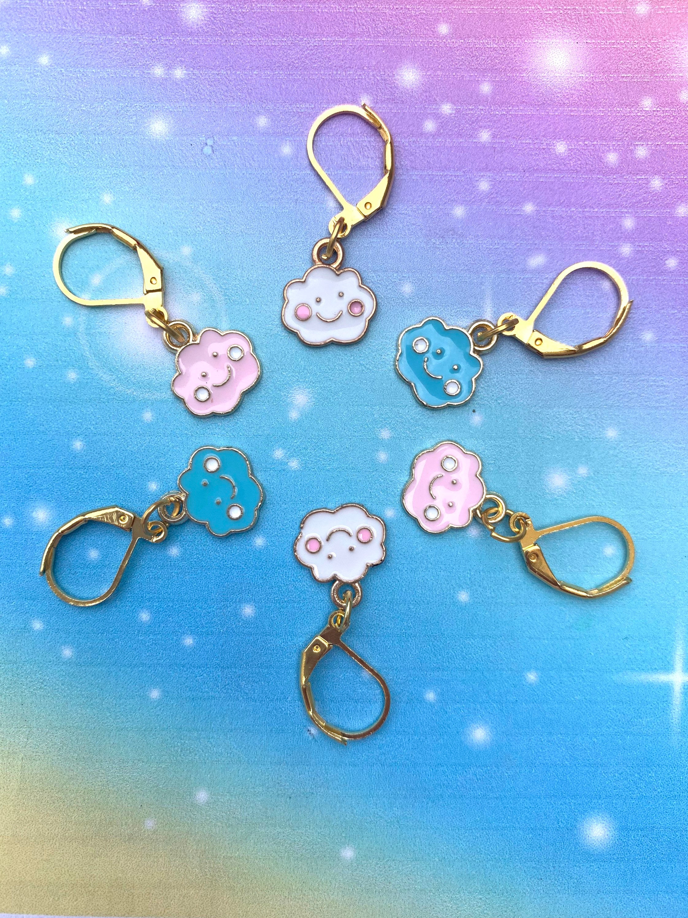 CUTE CLOUDS stitch marker keyring Stitch markers for Etsy