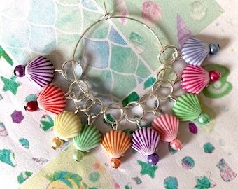 SEASHELLS stitch markers - Stitch markers, keyrings for crochet & knitting