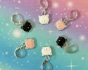 CUTE CATS Stitch markers, keyring for crochet & knitting