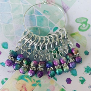 Marcadores de punto MERMAID DREAMS, llaveros para crochet y tejido