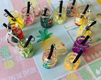 FRUIT COCKTAIL Stitch markers, keyrings for crochet & knitting