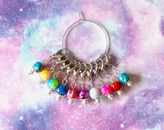 PANDORAS SECRETS Stitch markers, keyrings for crochet & knitting