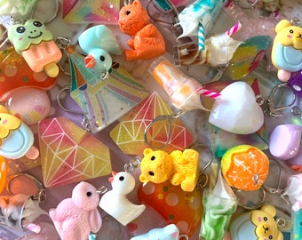 LUCKY DIP Stitch Markers, Keyrings