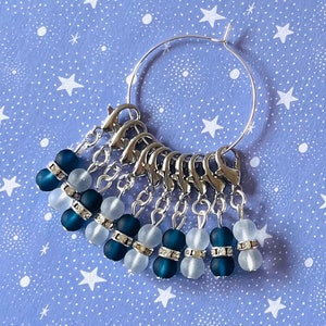 SEA BREEZE Stitch markers, keyrings for crochet & knitting image 1