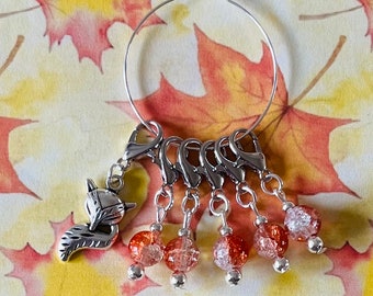 SLEEPY FOX Stitch Markers, Keyrings, Crochet & Knitting