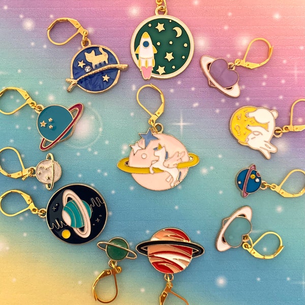 PLANETARIUM stitch marker, keyring - Stitch markers for crochet & knitting