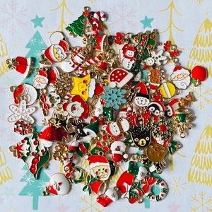 WEIHNACHT GLÜCKSPILZ Anhänger, Maschenmarkierer, Schlüsselanhänger - Maschenmarkierer zum Häkeln & Stricken