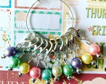 MAGICAL UNICORN stitch markers, keyrings for crochet & knitting