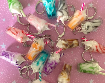 MINI MILKSHAKE stitch marker/keyring - Stitch markers for crochet & knitting