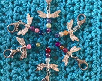 DRAGONFLIES stitch markers - Stitch markers/progress markers/notions for crochet & knitting