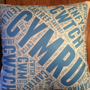 16" Welsh Words Cushion Cover