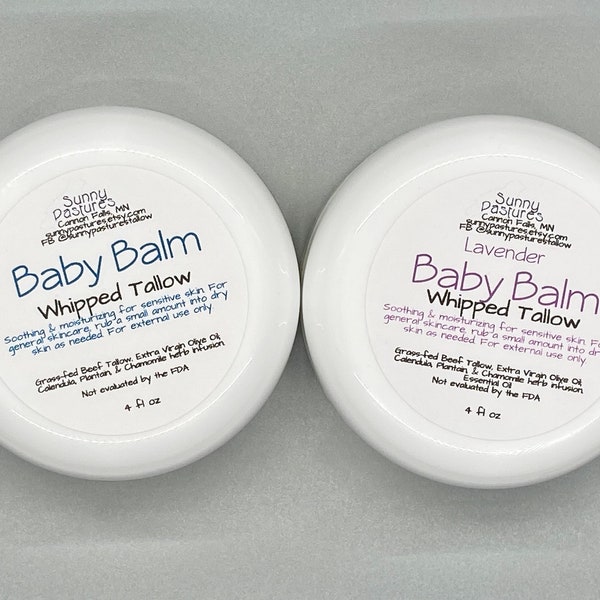 Baby Balm - tallow & herbal infused oils: for sensitive skin
