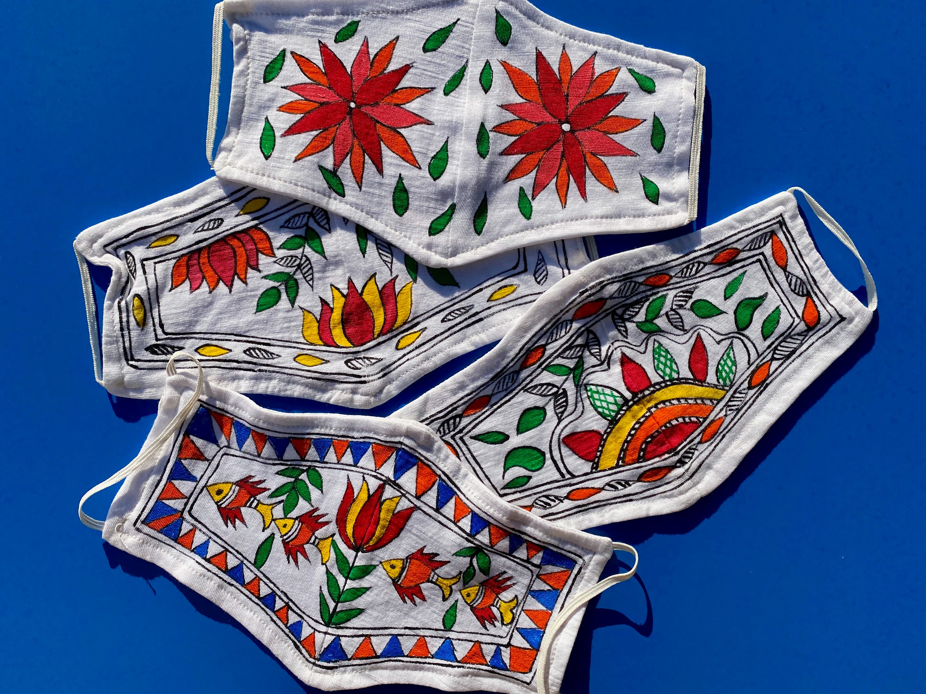 Hand Painted Face Masks Machine Washable Etsy