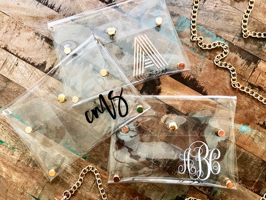 Clear Stadium Approved Cross Body Clutch Purse With Removable Etsy