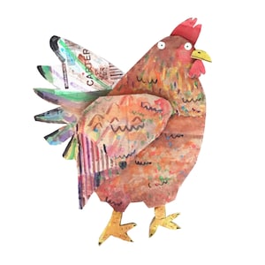 Carte de vœux de poulet, carte d’anniversaire drôle d’oiseau, carte de vœux d’oiseau, carte de Noël pour les amoureux des animaux, carte de vœux pour lui/elle