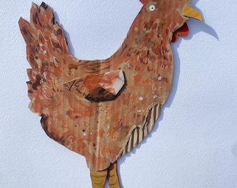 Cardboard Chicken Art