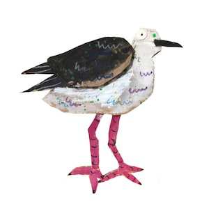 Tarjeta de felicitación de pájaro divertido, tarjeta de cumpleaños de zancos de patas rojas, tarjeta de felicitación de pájaro, tarjeta de Navidad para los amantes de los animales, tarjeta de felicitación para él/ella