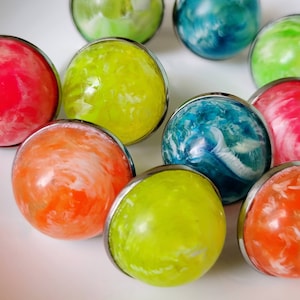 Colorful bouncy ball stainless steel stud earrings