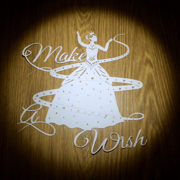 Make a wish - Papercut template