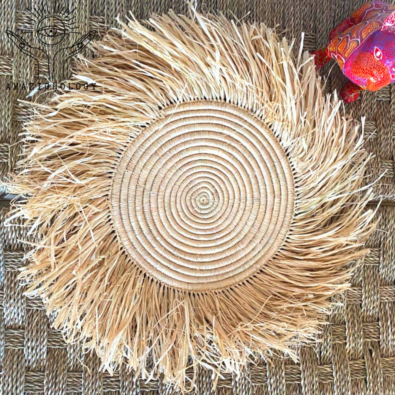 Raffia Placemats set 4 6 or 8 Unique placemats Vintage Etsy