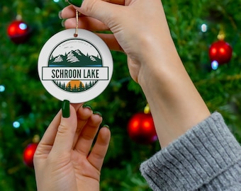 ADK New York, Schroon Lake Ceramic Ornament, 4 Shapes