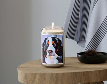 Vela aromática con aroma a perro de montaña bernés, 390 g